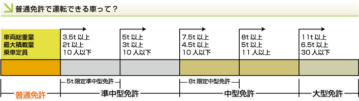 普通免許で運転できる車は?